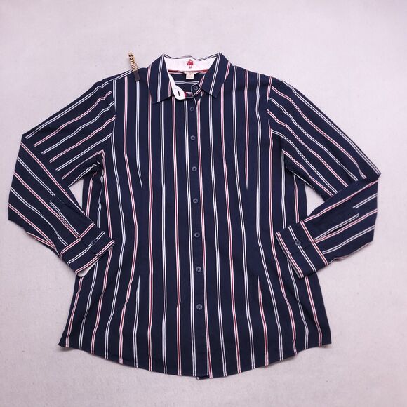 Brooks Brothers Casual Striped Long Sleeve Button Up Shirt Mens Size 12 Blue - Picture 2 of 10